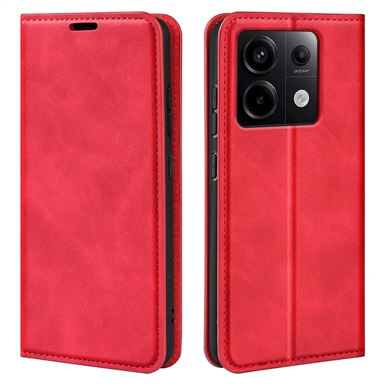 For Xiaomi Redmi Note 13 Pro 5G / Poco X6 5G Case Flip Shell PU Leather Skin-touch Phone Cover
