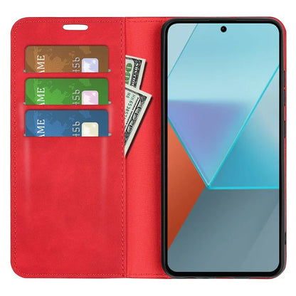 For Xiaomi Redmi Note 13 Pro 5G / Poco X6 5G Case Flip Shell PU Leather Skin-touch Phone Cover