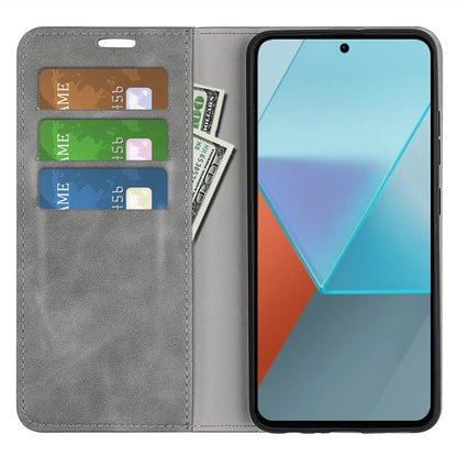 For Xiaomi Redmi Note 13 Pro 5G / Poco X6 5G Case Flip Shell PU Leather Skin-touch Phone Cover