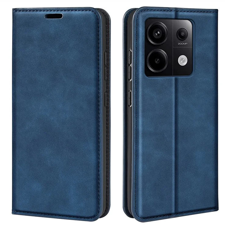 For Xiaomi Redmi Note 13 Pro 5G / Poco X6 5G Case Flip Shell PU Leather Skin-touch Phone Cover