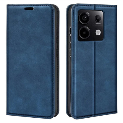 For Xiaomi Redmi Note 13 Pro 5G / Poco X6 5G Case Flip Shell PU Leather Skin-touch Phone Cover
