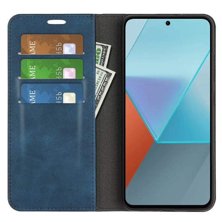 For Xiaomi Redmi Note 13 Pro 5G / Poco X6 5G Case Flip Shell PU Leather Skin-touch Phone Cover