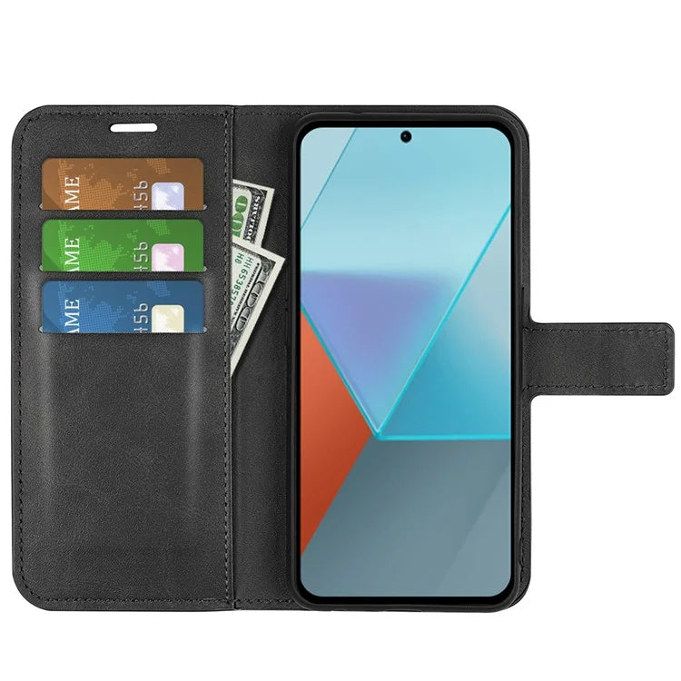 For Xiaomi Redmi Note 13 Pro 5G / Poco X6 5G Case Calf Texture PU Leather Phone Stand Cover