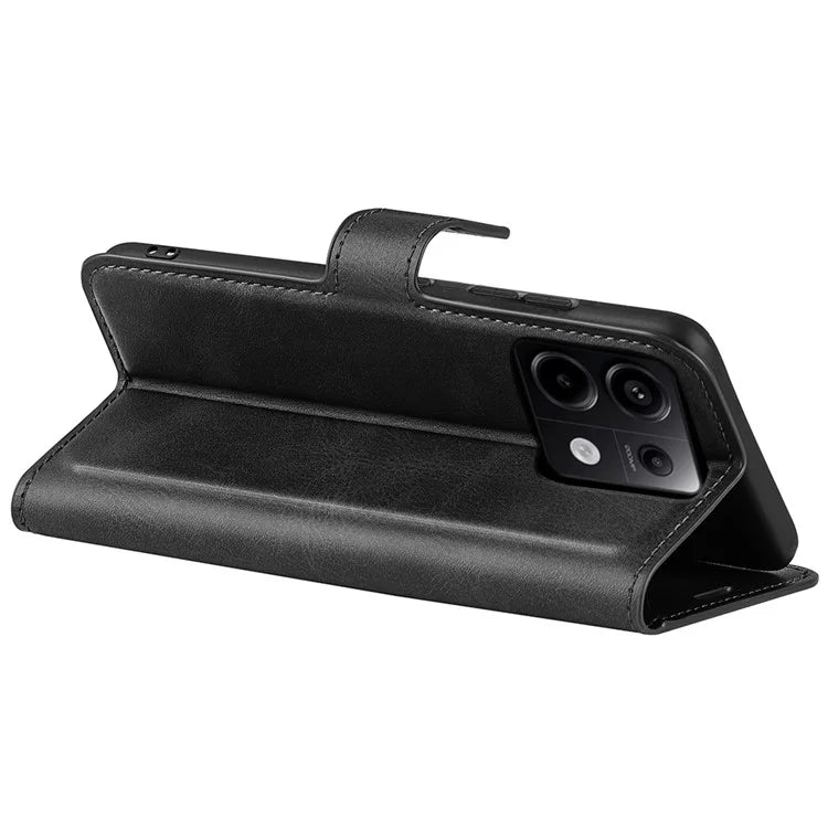 For Xiaomi Redmi Note 13 Pro 5G / Poco X6 5G Case Calf Texture PU Leather Phone Stand Cover