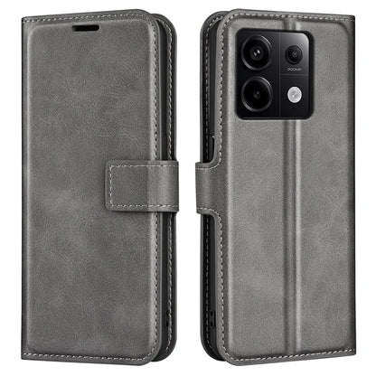For Xiaomi Redmi Note 13 Pro 5G / Poco X6 5G Case Calf Texture PU Leather Phone Stand Cover