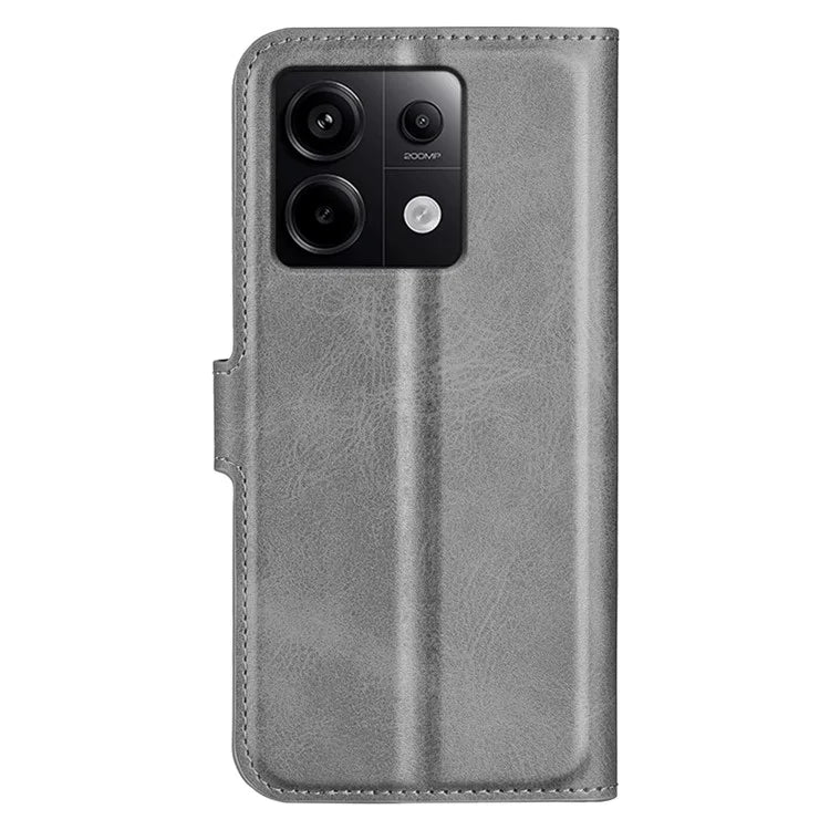 For Xiaomi Redmi Note 13 Pro 5G / Poco X6 5G Case Calf Texture PU Leather Phone Stand Cover