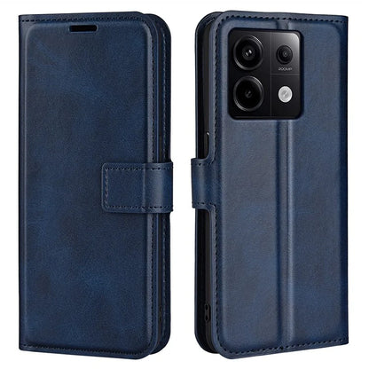 For Xiaomi Redmi Note 13 Pro 5G / Poco X6 5G Case Calf Texture PU Leather Phone Stand Cover