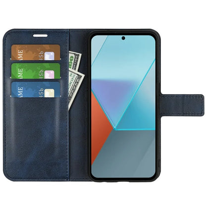 For Xiaomi Redmi Note 13 Pro 5G / Poco X6 5G Case Calf Texture PU Leather Phone Stand Cover