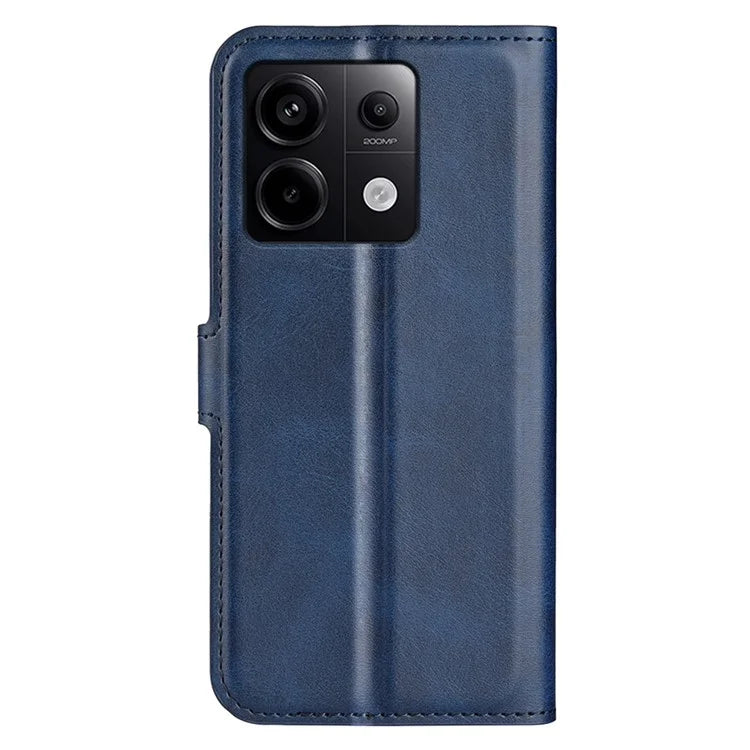 For Xiaomi Redmi Note 13 Pro 5G / Poco X6 5G Case Calf Texture PU Leather Phone Stand Cover