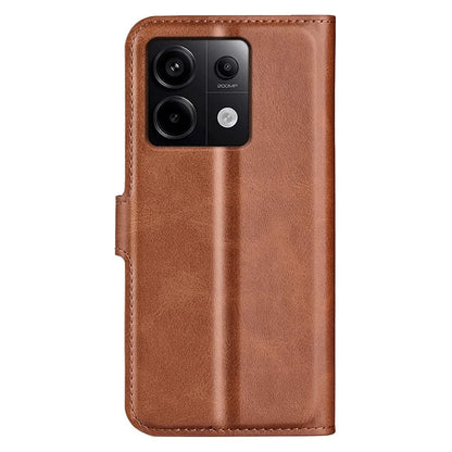 For Xiaomi Redmi Note 13 Pro 5G / Poco X6 5G Case Calf Texture PU Leather Phone Stand Cover