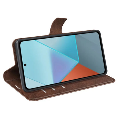 For Xiaomi Redmi Note 13 Pro 5G / Poco X6 5G Case Calf Texture PU Leather Phone Stand Cover