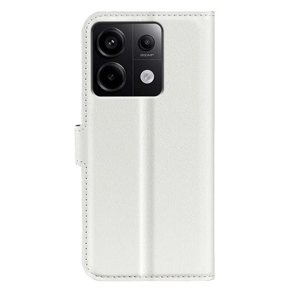 For Xiaomi Redmi Note 13 Pro 5G / Poco X6 5G Case Litchi Texture Leather Phone Shell with Stand