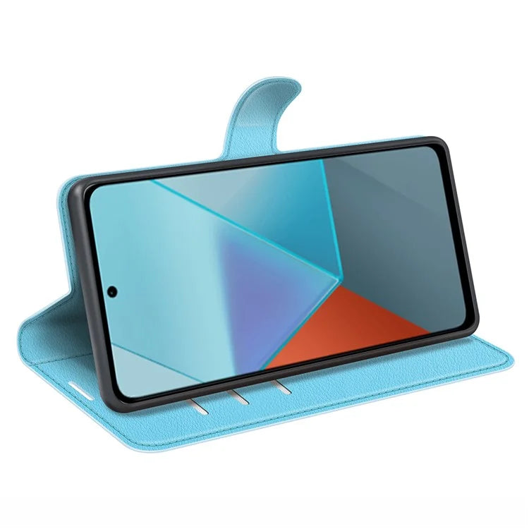 For Xiaomi Redmi Note 13 Pro 5G / Poco X6 5G Case Litchi Texture Leather Phone Shell with Stand