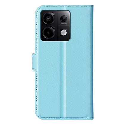 For Xiaomi Redmi Note 13 Pro 5G / Poco X6 5G Case Litchi Texture Leather Phone Shell with Stand