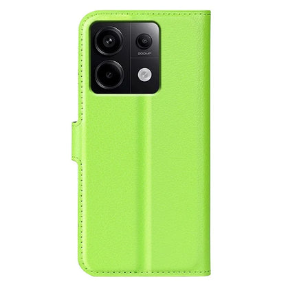 For Xiaomi Redmi Note 13 Pro 5G / Poco X6 5G Case Litchi Texture Leather Phone Shell with Stand