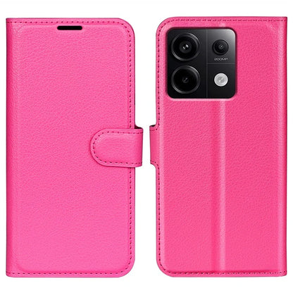 For Xiaomi Redmi Note 13 Pro 5G / Poco X6 5G Case Litchi Texture Leather Phone Shell with Stand