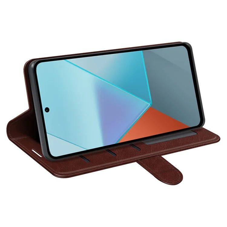 For Xiaomi Redmi Note 13 Pro 5G / Poco X6 5G Case Bump Proof PU Leather Phone Cover