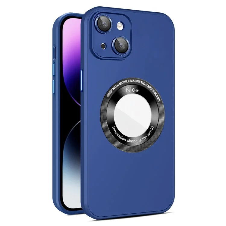 For iPhone 14 Plus Shockproof Case Matte PC+TPU Phone Cover Compatible with MagSafe