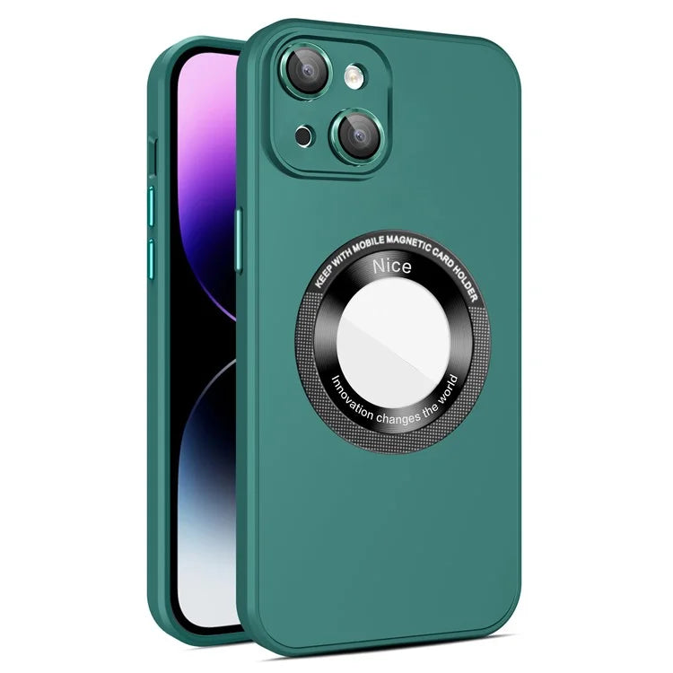 For iPhone 14 Plus Shockproof Case Matte PC+TPU Phone Cover Compatible with MagSafe