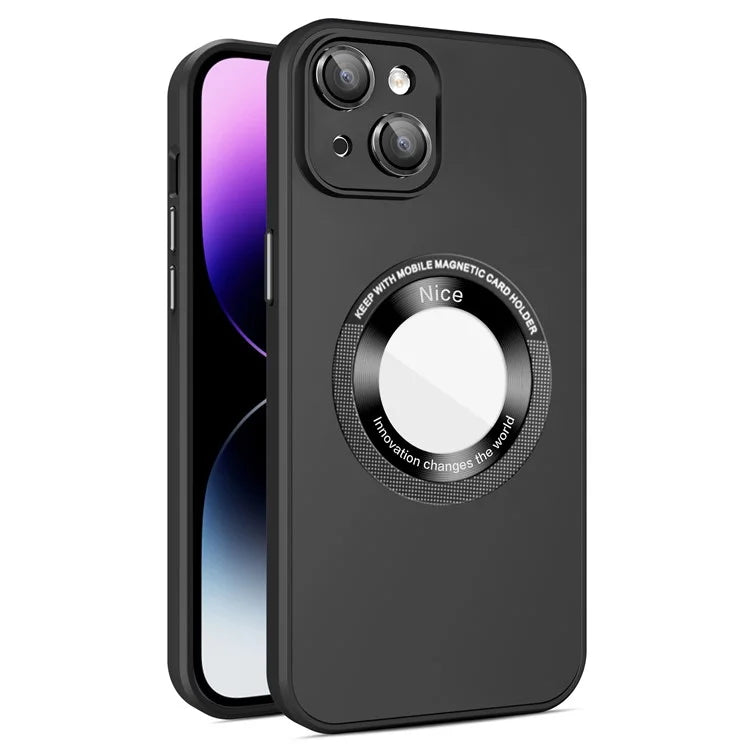For iPhone 14 Plus Shockproof Case Matte PC+TPU Phone Cover Compatible with MagSafe