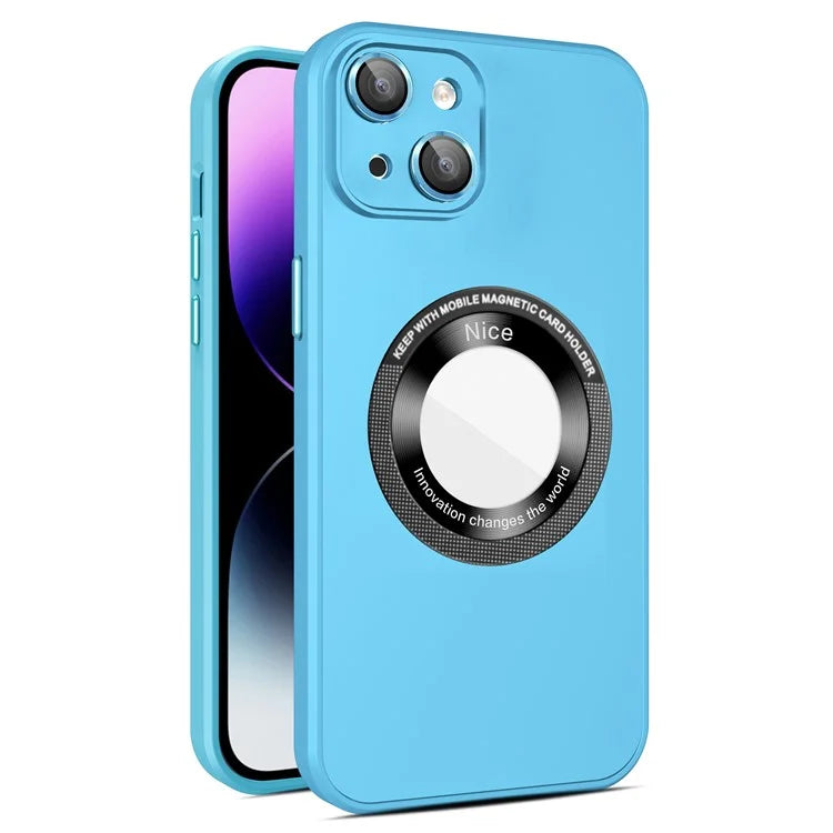 For iPhone 14 Plus Shockproof Case Matte PC+TPU Phone Cover Compatible with MagSafe