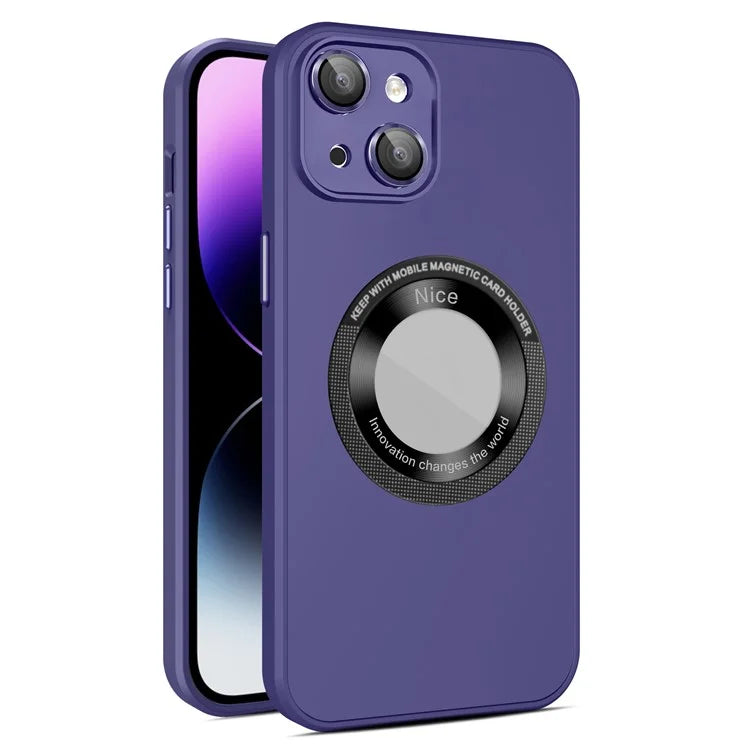 For iPhone 14 Plus Shockproof Case Matte PC+TPU Phone Cover Compatible with MagSafe