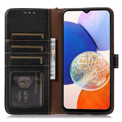 For Samsung Galaxy S24 Case Litchi Texture RFID Blocking Wallet Phone Cover