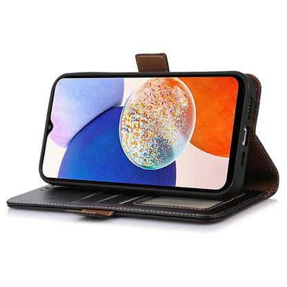 For Samsung Galaxy S24 Case RFID Blocking Magnetic Clasp Wallet Phone Cover