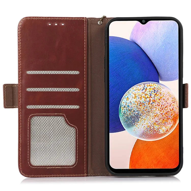 For Samsung Galaxy S24 Case RFID Blocking Magnetic Clasp Wallet Phone Cover