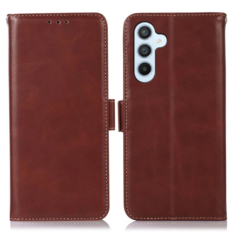 For Samsung Galaxy S24+ Case Genuine Cow Leather RFID Blocking Wallet Cover