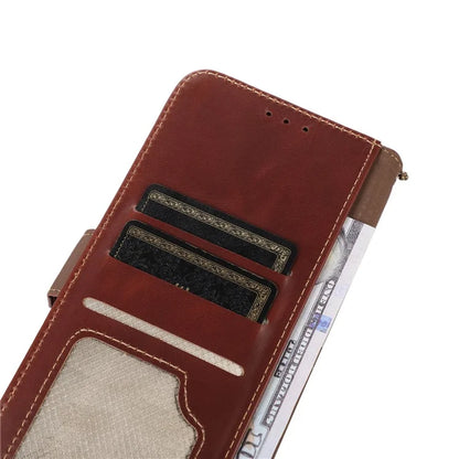For Samsung Galaxy S24+ Case Genuine Cow Leather RFID Blocking Wallet Cover