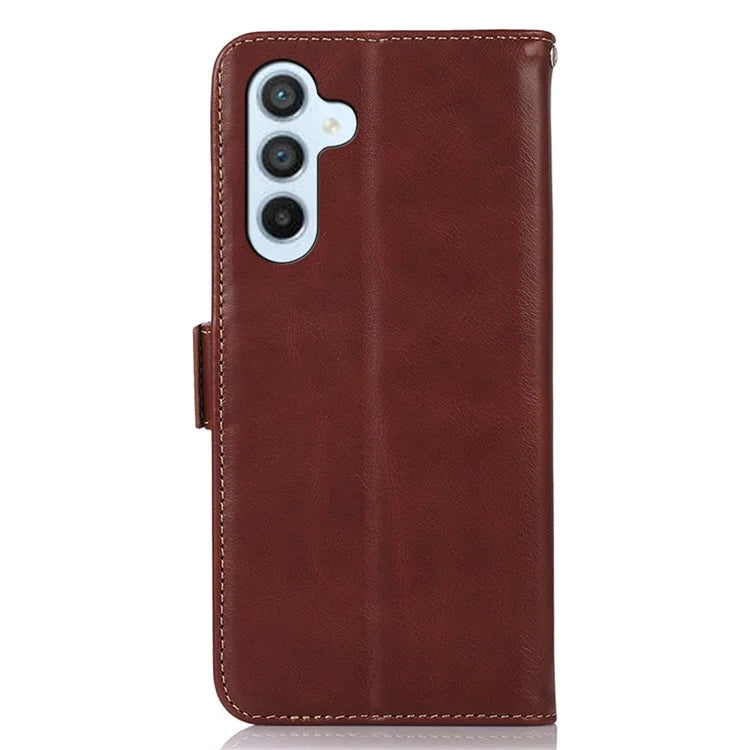 For Samsung Galaxy S24+ Case Genuine Cow Leather RFID Blocking Wallet Cover