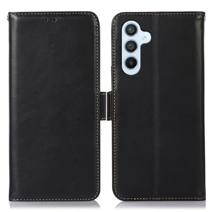 For Samsung Galaxy S24+ Case Genuine Cow Leather RFID Blocking Wallet Cover