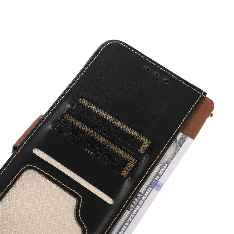 For Samsung Galaxy S24+ Case Genuine Cow Leather RFID Blocking Wallet Cover