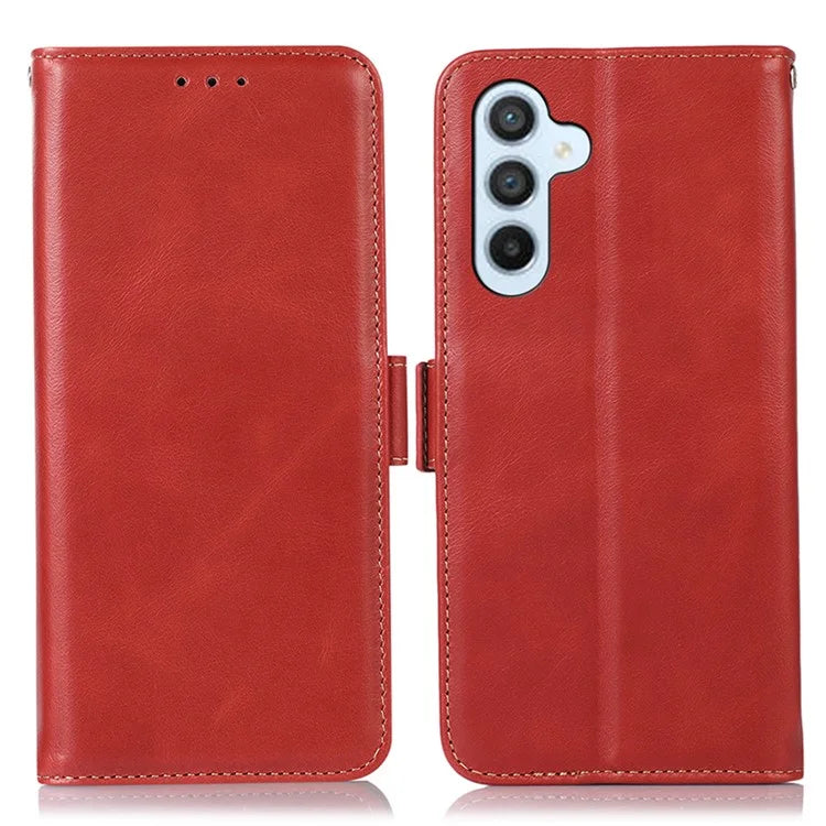 For Samsung Galaxy S24+ Case Genuine Cow Leather RFID Blocking Wallet Cover