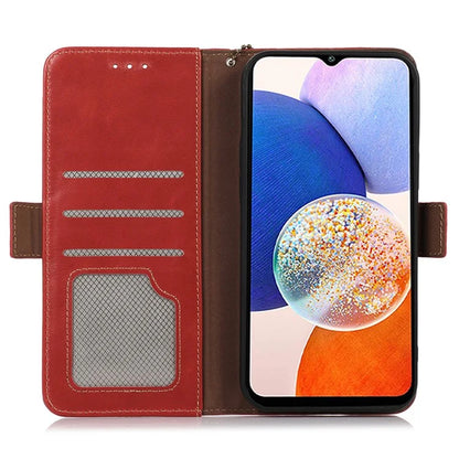 For Samsung Galaxy S24+ Case Genuine Cow Leather RFID Blocking Wallet Cover