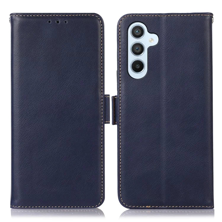 For Samsung Galaxy S24+ Case Genuine Cow Leather RFID Blocking Wallet Cover
