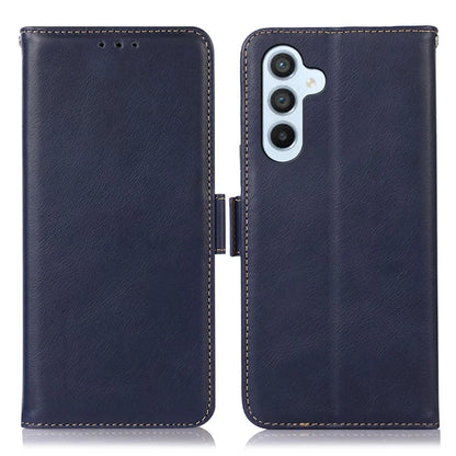 For Samsung Galaxy S24+ Case Genuine Cow Leather RFID Blocking Wallet Cover