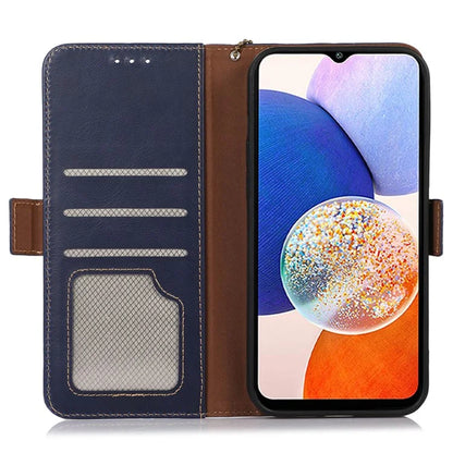 For Samsung Galaxy S24+ Case Genuine Cow Leather RFID Blocking Wallet Cover