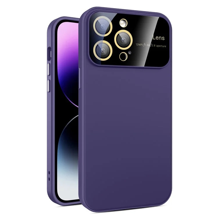 Anti-Drop Phone Case for iPhone 14 Pro Max Case PC+TPU Phone Cover with Glass Lens Film