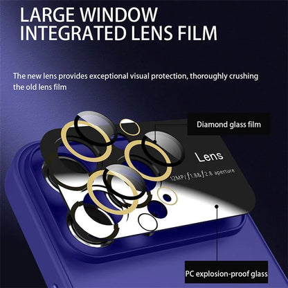 Anti-Drop Phone Case for iPhone 14 Pro Max Case PC+TPU Phone Cover with Glass Lens Film