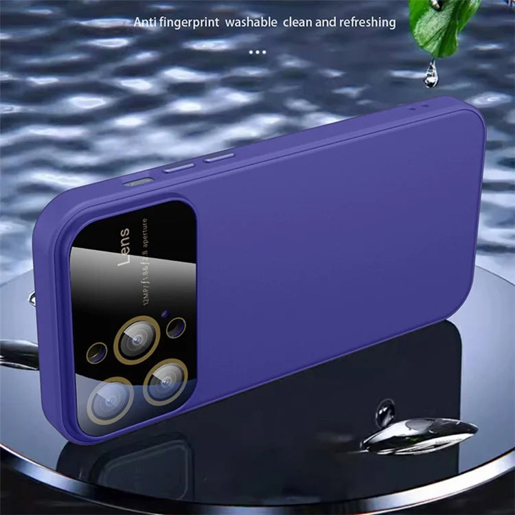 Anti-Drop Phone Case for iPhone 14 Pro Max Case PC+TPU Phone Cover with Glass Lens Film