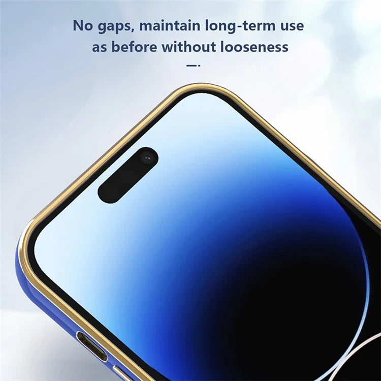 For iPhone 14 TPU Case CD Veins Texture Phone Cover with Glass Lens Film