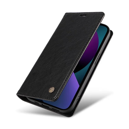 YIKATU YK-006 For iPhone 14 Case Leather Wallet Magnetic Closing Phone Protective Shell