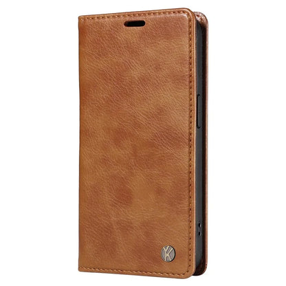 YIKATU YK-006 For iPhone 14 Case Leather Wallet Magnetic Closing Phone Protective Shell
