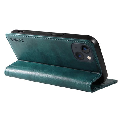 YIKATU YK-006 For iPhone 14 Case Leather Wallet Magnetic Closing Phone Protective Shell