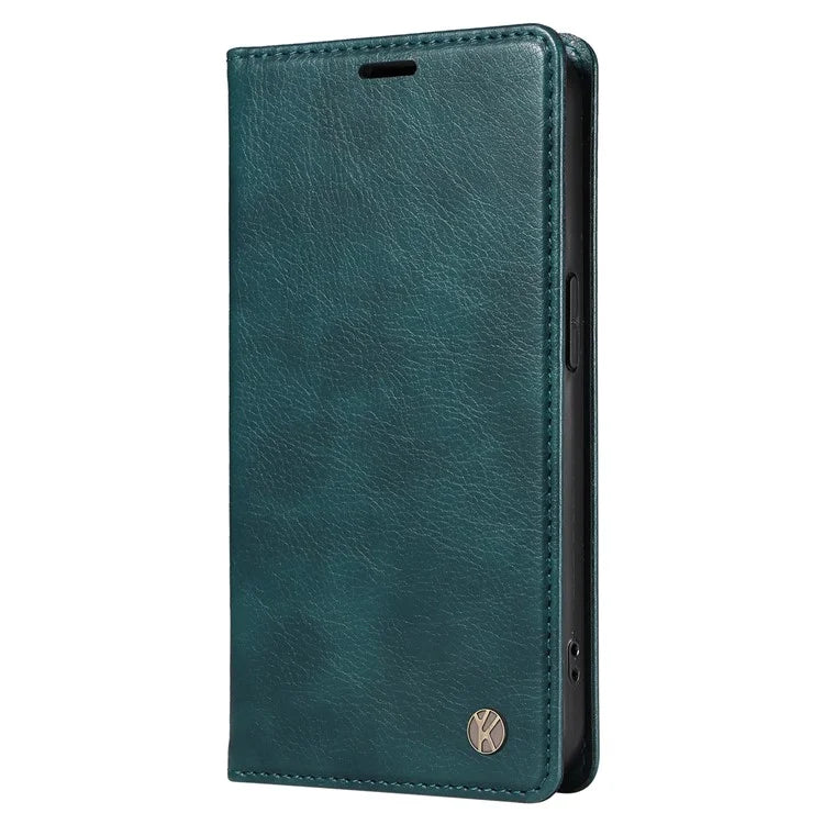 YIKATU YK-006 For iPhone 14 Case Leather Wallet Magnetic Closing Phone Protective Shell