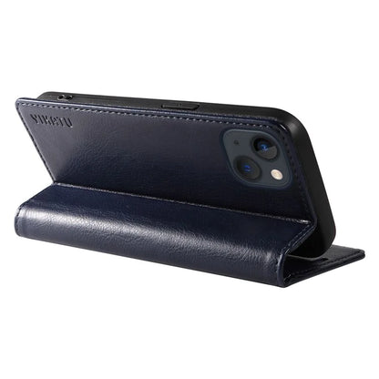 YIKATU YK-006 For iPhone 14 Case Leather Wallet Magnetic Closing Phone Protective Shell