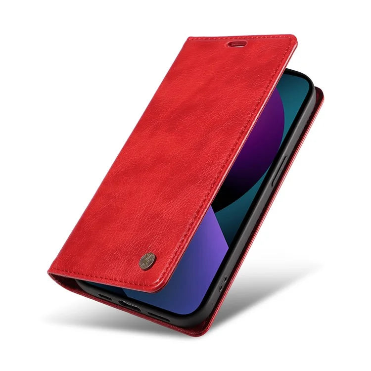 YIKATU YK-006 For iPhone 14 Case Leather Wallet Magnetic Closing Phone Protective Shell