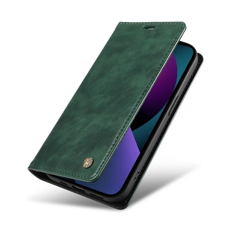 YIKATU YK-006 For iPhone 14 Case Leather Wallet Magnetic Closing Phone Protective Shell